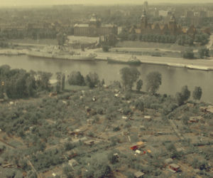 Szczecin z lotu ptaka w latach 80. XX wieku