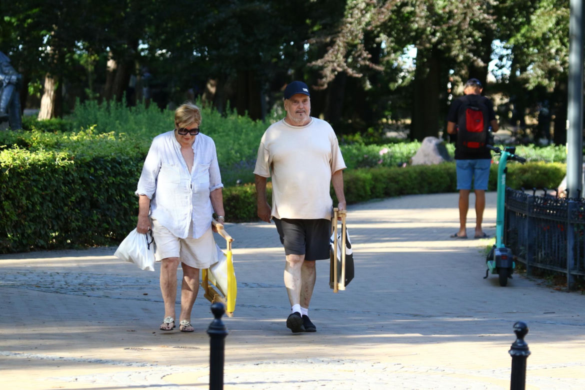 Marian Lichtman na plaży