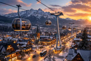 Kolejka linowa nad Zakopanem - wizualizacja AI