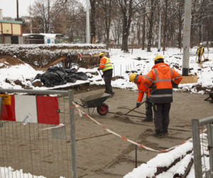Remont torowiska na Olszewskiego we Wrocławiu