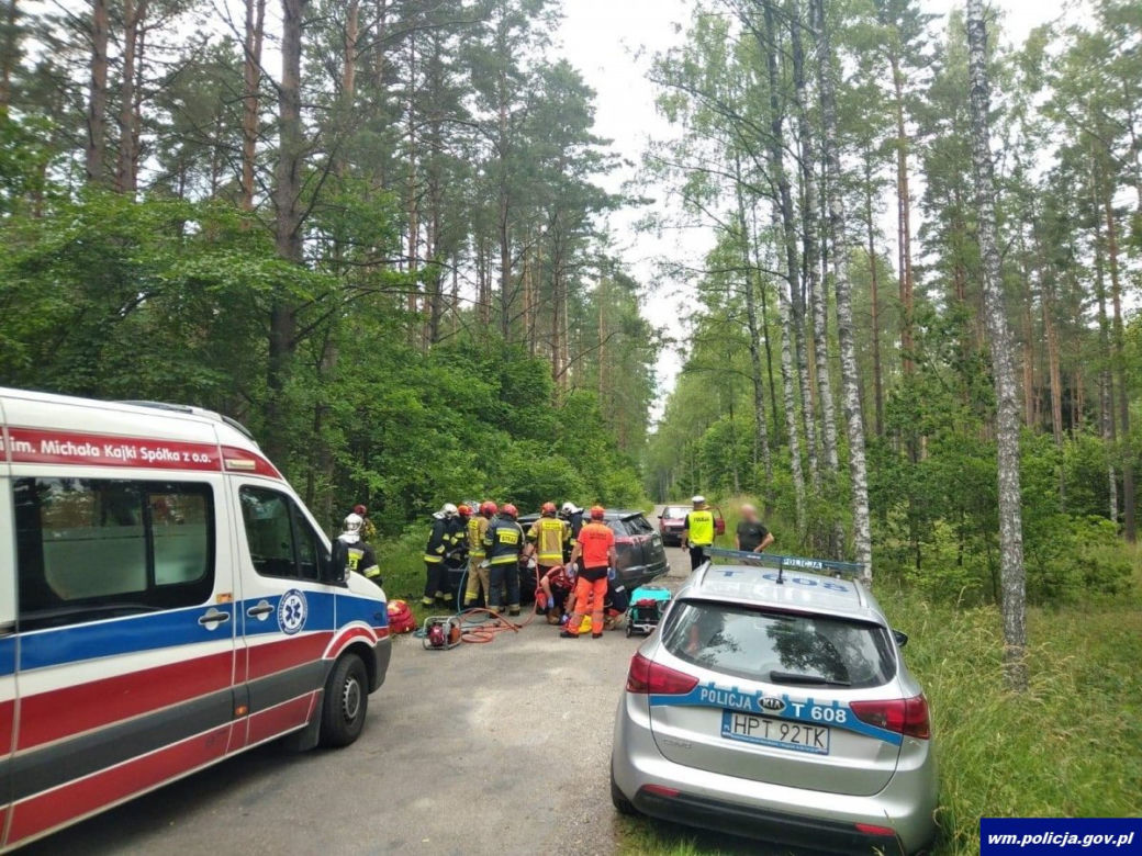 Groźne wypadki na Warmii i Mazurach