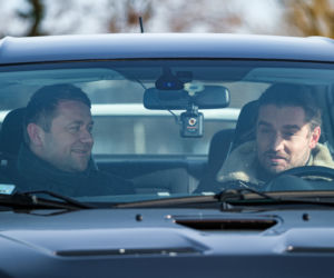 Na Wspólnej odc. 3257. Adam (Marcin Rogacewicz), Bartkowiak (Tomasz Augustynowicz)