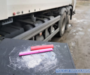 Zażywali narkotyki w kabinie śmieciarki