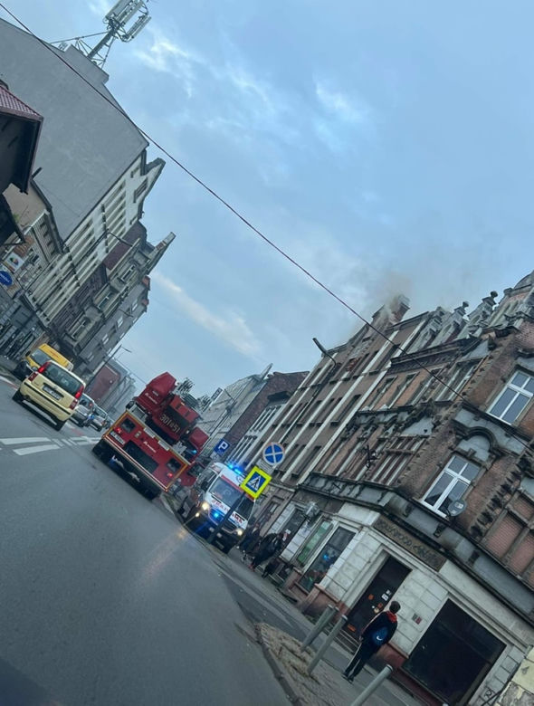 Pożar kamienic w Siemianowicach Śląskich