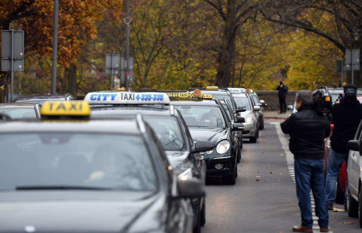Szczecin: Protest właścicieli taxi