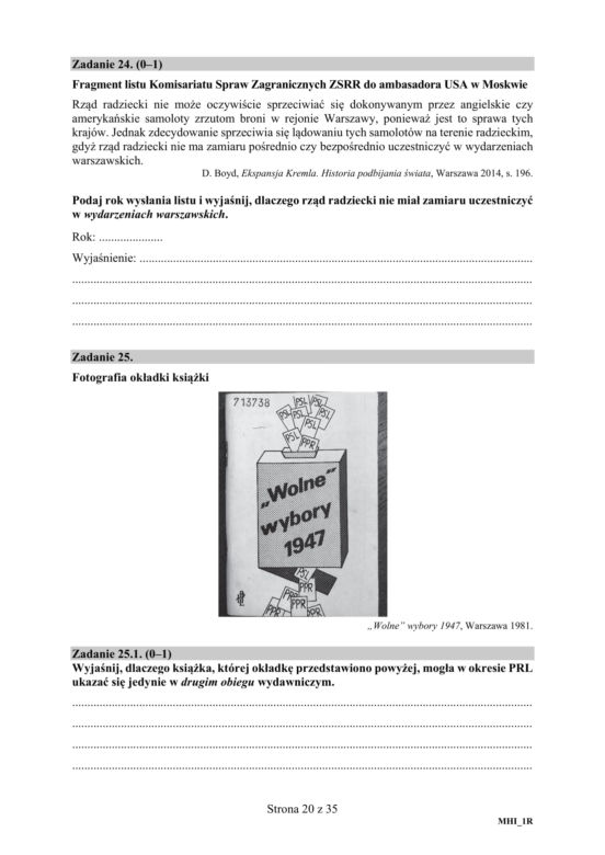 Matura 2020 ARKUSZE CKE: Historia