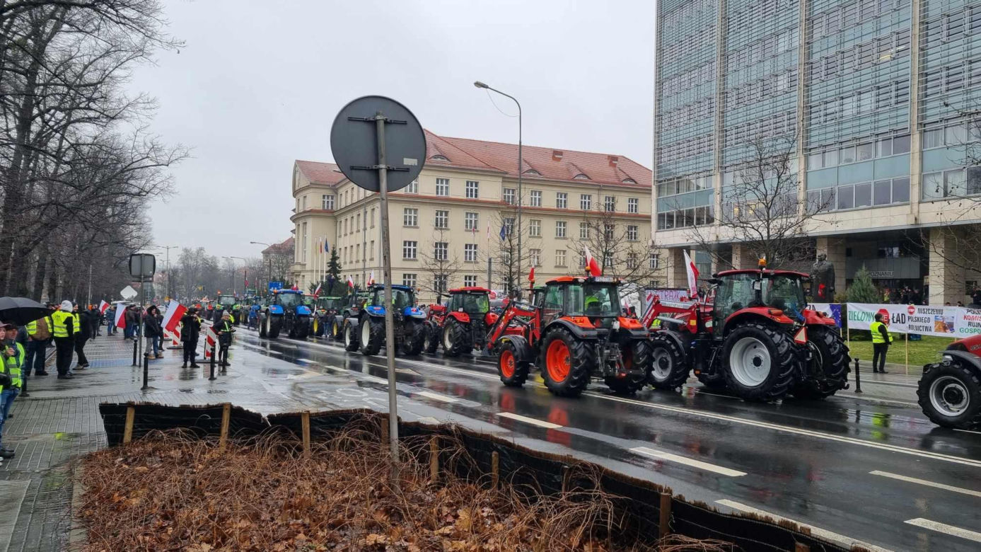 Protest rolników w Poznaniu
