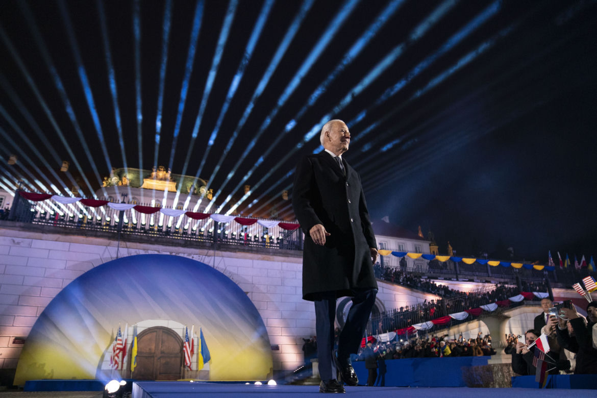 Wystąpienie Joe Bidena w Arkadach Kubickiego w Warszawie
