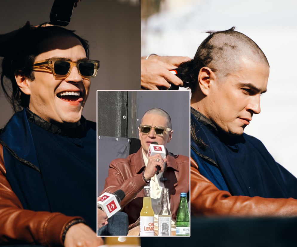 Rozbicki na żywo goli głowę przed publicznością