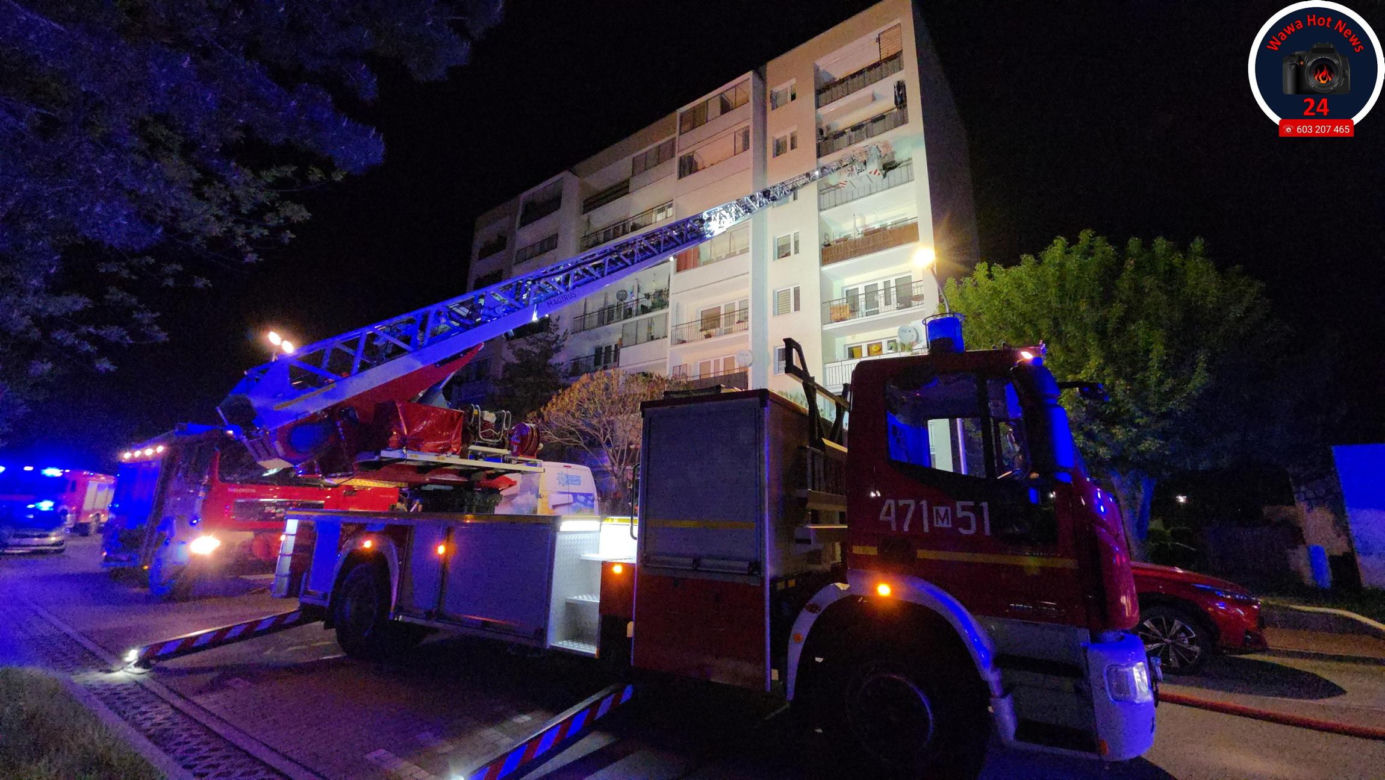 Tragiczny pożar w Legionowie. Dwie osoby reanimowane. Jedna nie przeżyła
