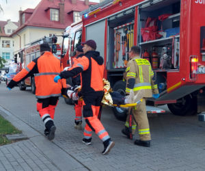 Próbna ewakuacja w zamojskim rolniczaku