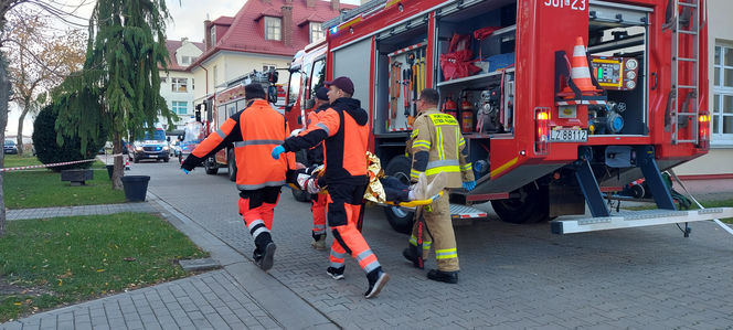Próbna ewakuacja w zamojskim "rolniczaku"