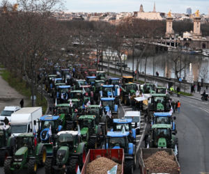 Protestyrolników w Paryżu