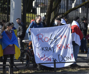 Protest pod Ambasadą Rosji