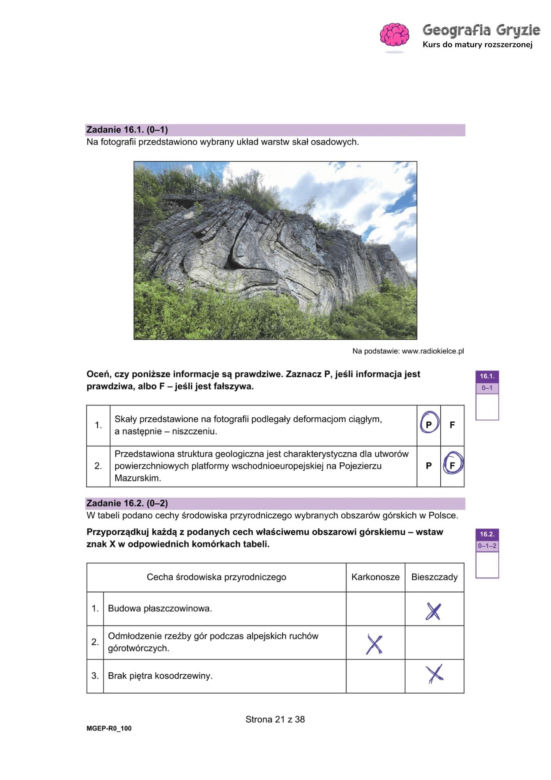 Matura próbna 2024 - geografia