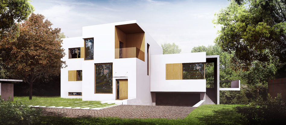 Dom kostka BXBstudio Bogusław Barnaś