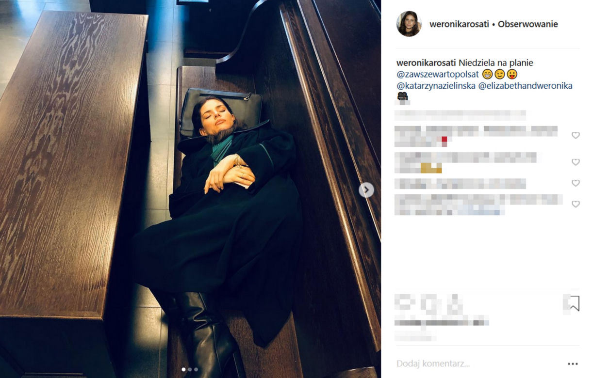 Weronika Rosati śpi tylko 3 godziny na dobę