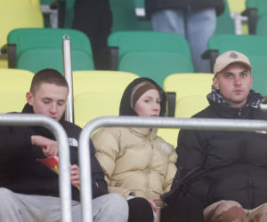 Kibice GKS Katowice dopingowali piłkarzy w meczu z Pogonią