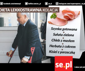 Dzisiejszy obiad Kaczyńskiego w szpitalu. Będziecie mu zazdrościć!
