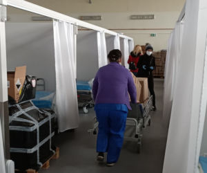 Szpital tymczasowy w Białymstoku przy ul. Wołodyjowskiego [ZDJĘCIA]