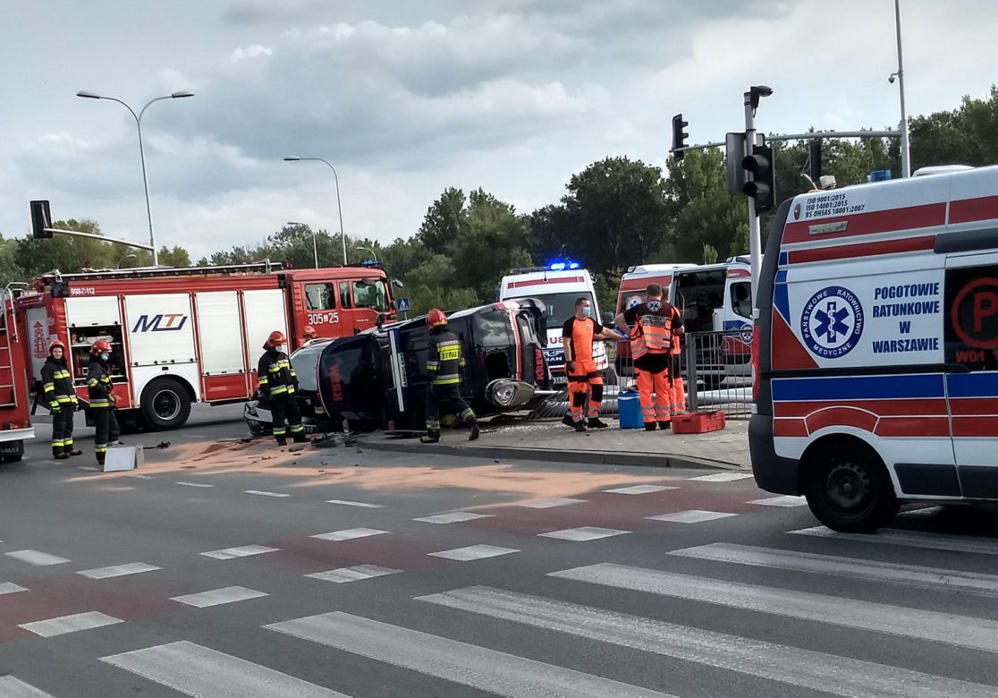Kolizja przy moście Świętokrzyskim