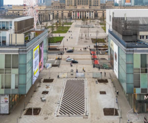 Nowe Centrum Warszawy zimą