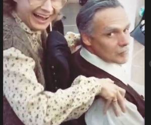 Stulecie Winnych 4 sezon na planie. Andzia (Barbara Wypych), Stanisław (Jan Wieczorkowski)