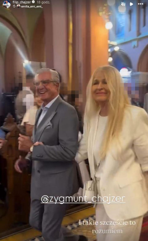 Zygmunt Chajzer na ślubie syna Filipa