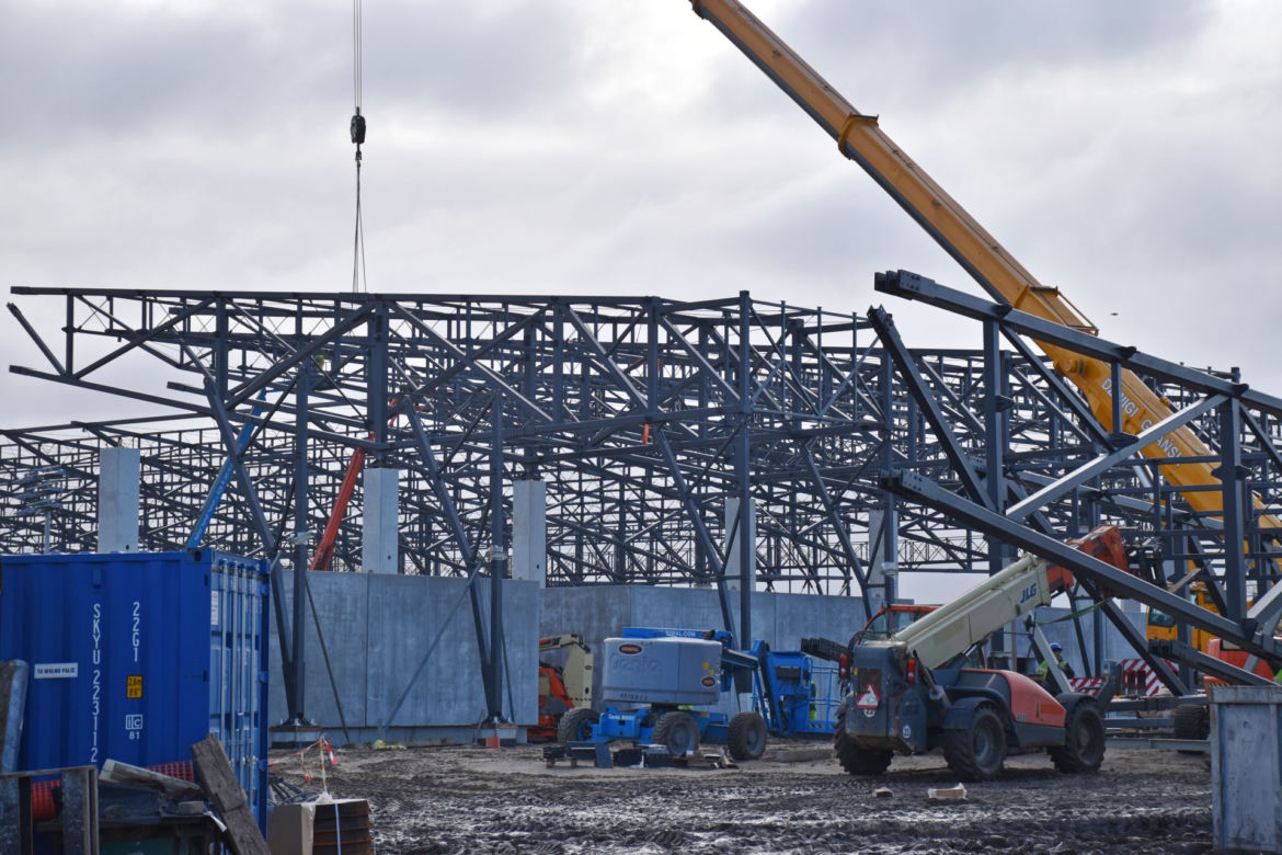 Budowa stadionu w Szczecinie - luty 2020