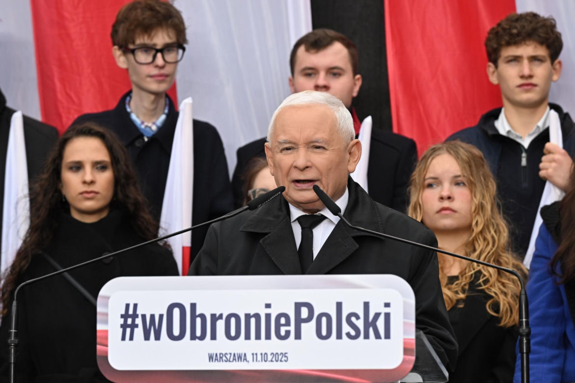 Manifestacja zwolenników Prawa i Sprawiedliwości w Warszawie