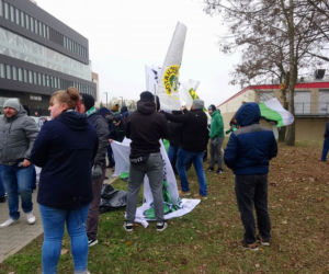 Manifestacja kibiców GKS Bełchatów