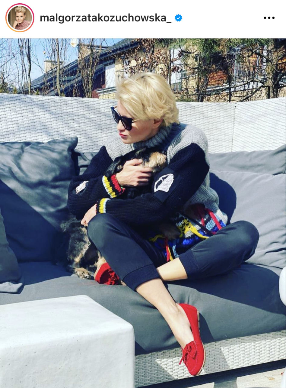 Małgorzata Kożuchowska  elegancka pani domu