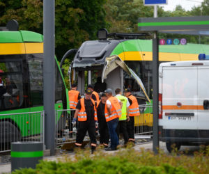 Zderzenie dwóch tramwajów przy rondzie Starołęka! Kilka osób ciężko rannych! 05.08.2021