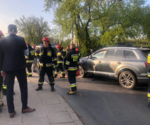 Wypadek przy Obozowej. Dwóch strażników miejskich w szpitalu