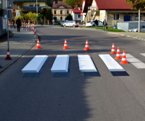 Trójwymiarowe przejście dla pieszych w Sanoku