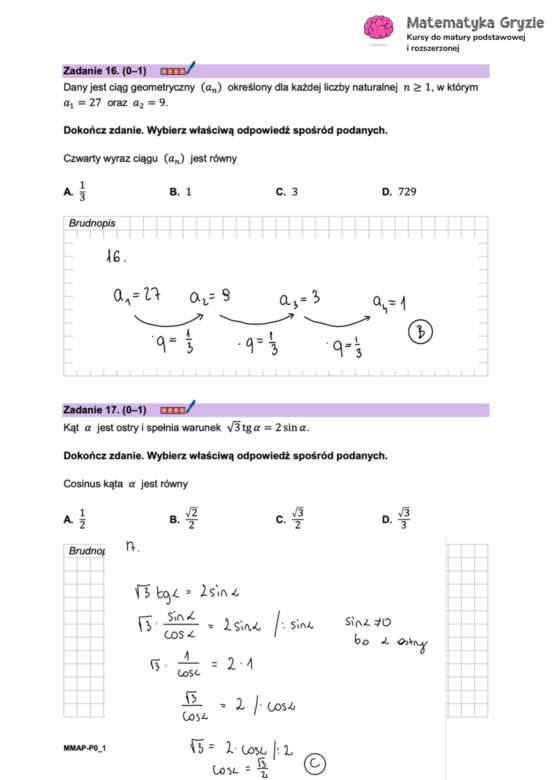Matura 2025: matematyka 6.05.2025. Arkusze CKE i odpowiedzi. Poziom podstawowy 1 i 2 część [Formuła 2023]