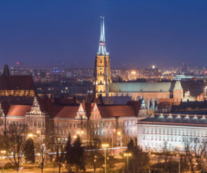 Zachwycający Wrocław nocą