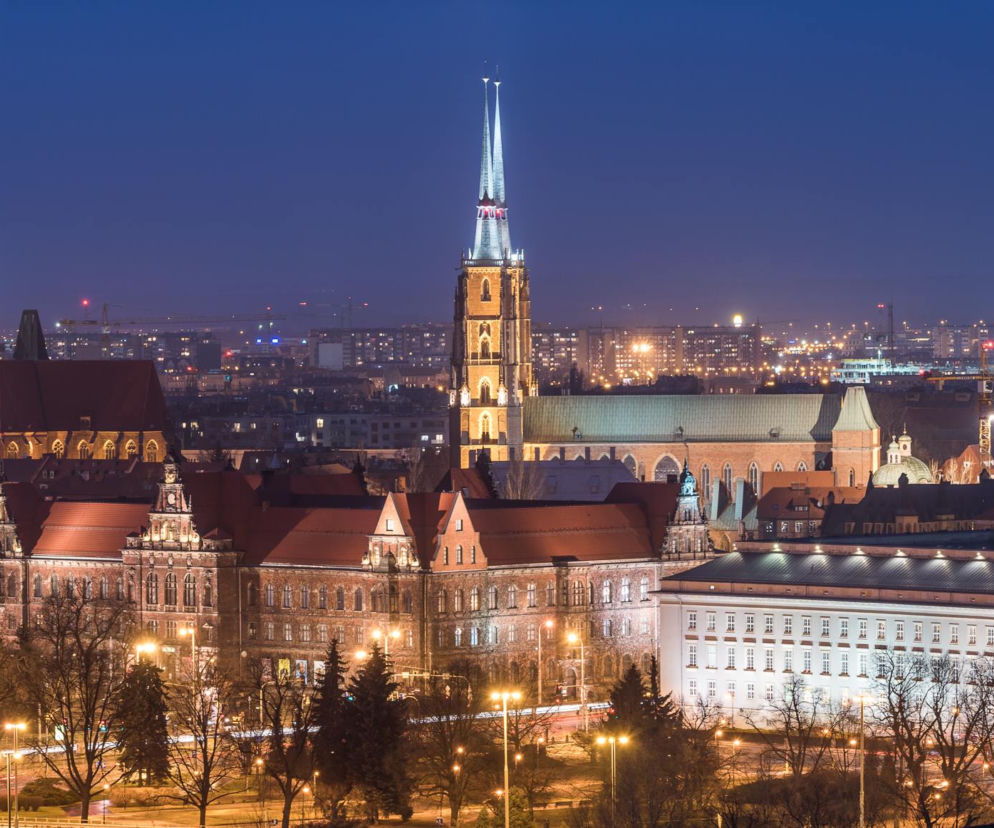 Zachwycający Wrocław nocą