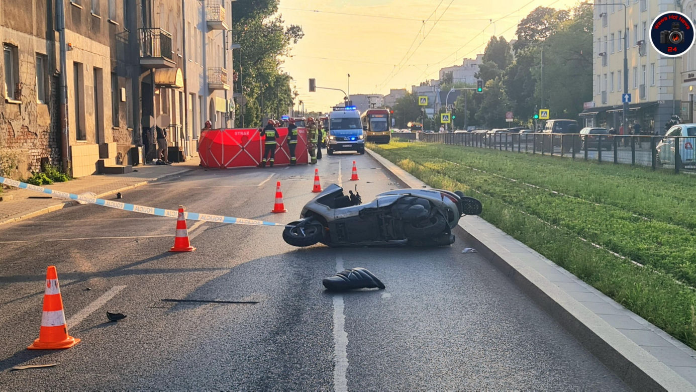 Koszmarny wypadek na Grochowskiej. BMW zabiło skuterzystę 