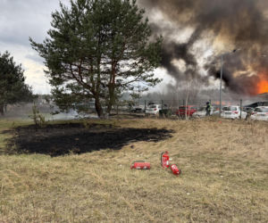Potężny pożar w Czosnowie