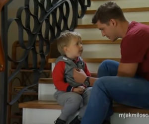 M jak miłość, odcinek 1390. Szymek (Staś Szczypiński), Marcin (Mikołaj Roznerski)