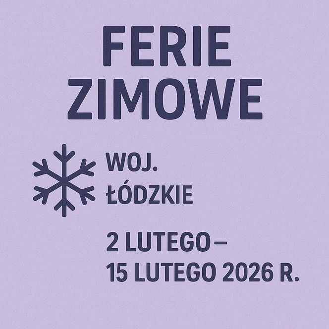 Ferie zimowe 2025/2026