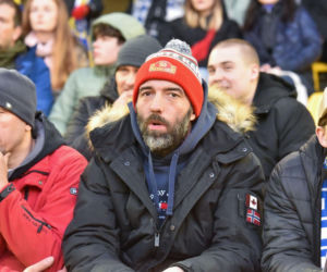 PRES Grupa Dewloperska Toruń - Abramczyk Polonia Bydgoszcz, zdjęcia kibiców i zawodników z pożegnania Adriana Miedzińskiego