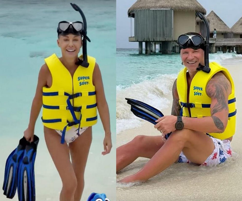 Małgorzata Rozenek i Radosław Majdan nurkują na  Malediwach