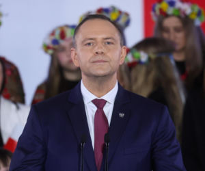 Radny PSL z zarzutem za mem o Nawrockim. Chodzi o porównanie do Shreka