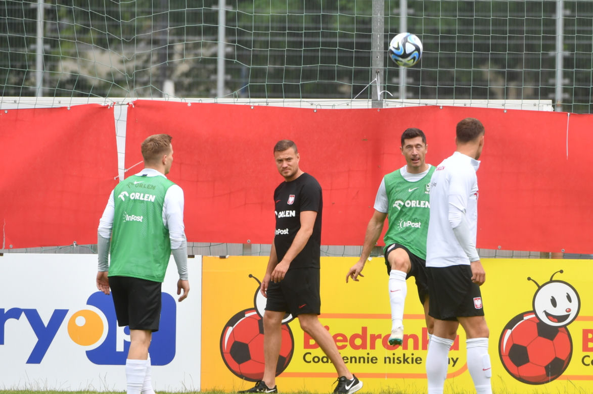 Trening piłkarskiej reprezentacji Polski