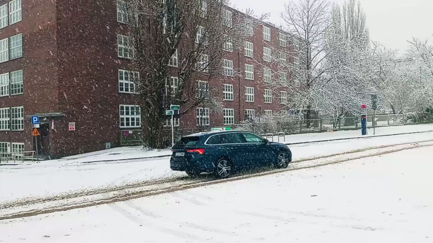 Pierwszy śnieg w Szczecinie