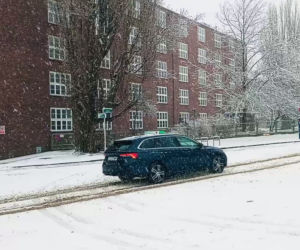 Pierwszy śnieg w Szczecinie