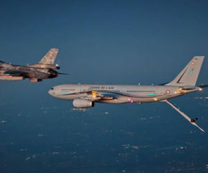 Polski F-16 i francuski Airbus A330 MRTT. Jak wyglądało tankowanie w powietrzu po defiladzie?