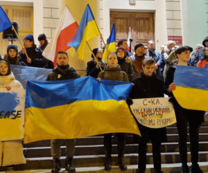 Lublin: protest wobec rosyjskiej agresji na Ukrainę